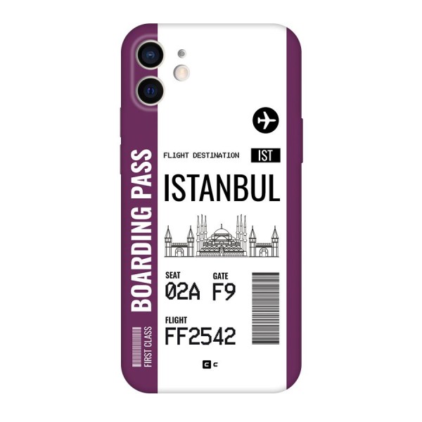 Istanbul Boarding Pass Back Case for iPhone 12 Pro